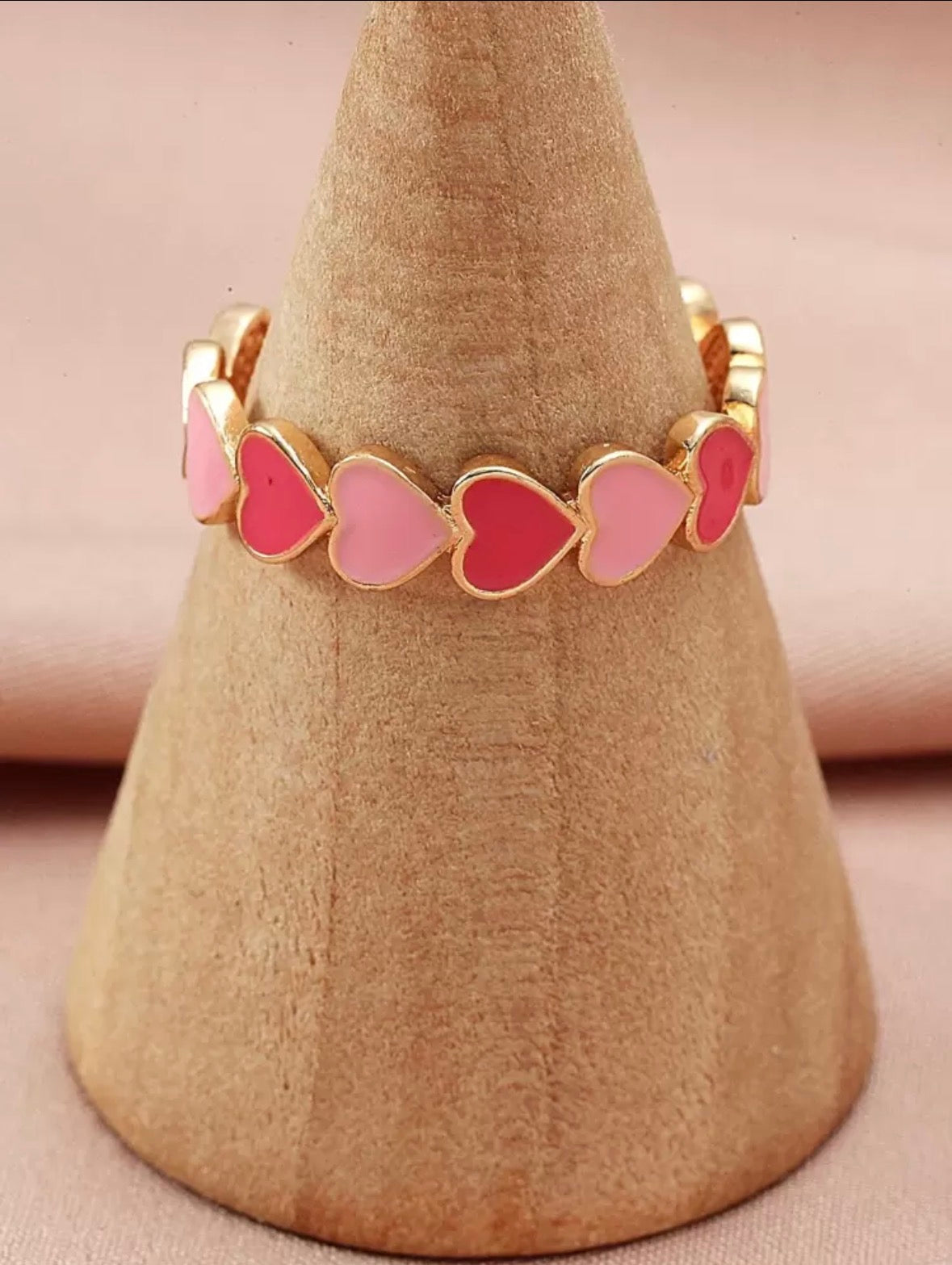Heart chain ring
