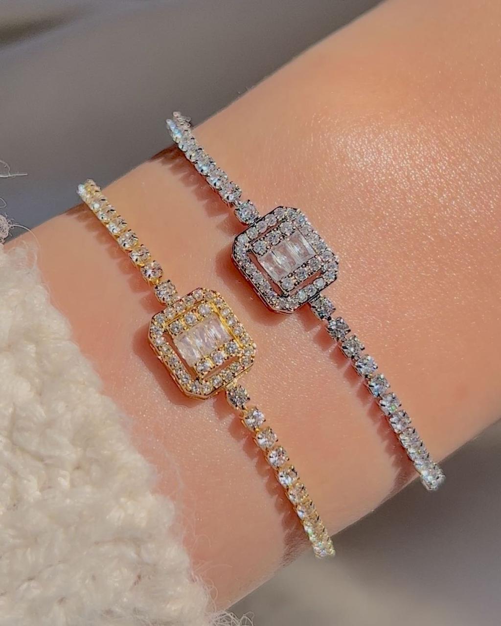 Emerald cut tennis Bracelet